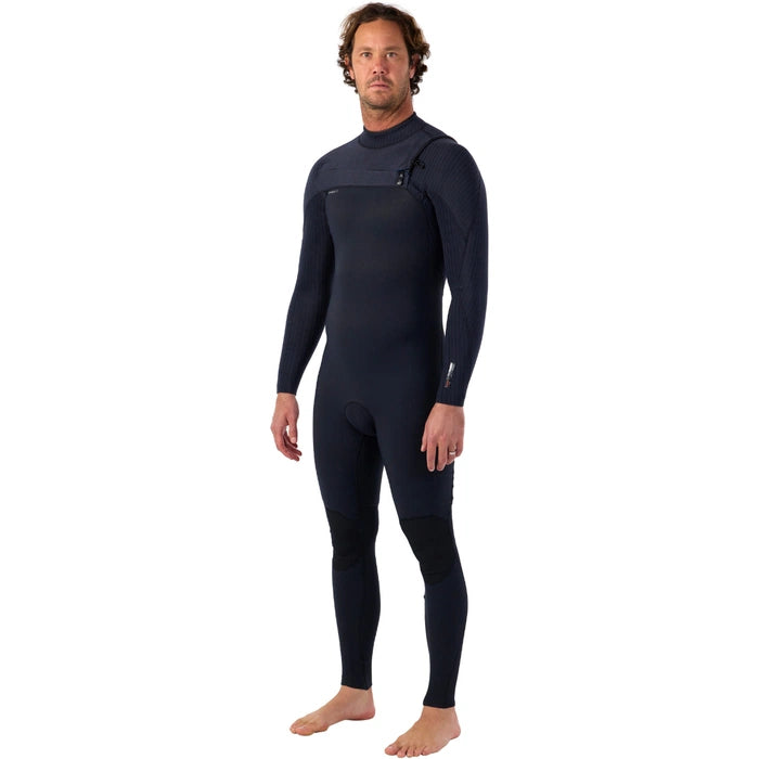 Traje de neopreno completo de invierno 5/4+ mm para hombre O'Neill Hyperfreak Plus Chest Zip en color negro