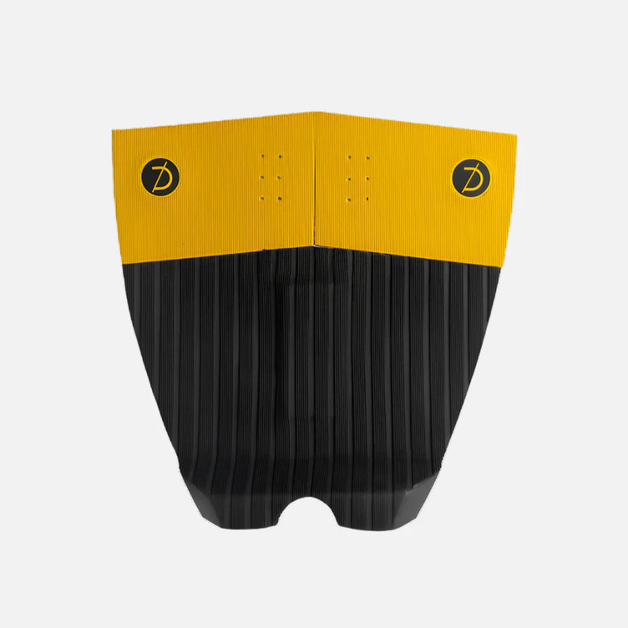 Grip de surf de tres piezas Deflow 3 Piece Vol. 2 Mustard Traction Pad en color amarillo mostaza