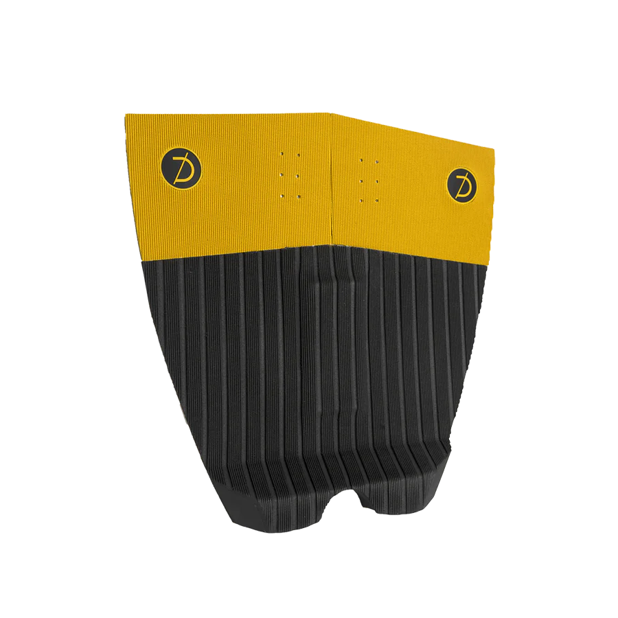 Grip de surf de tres piezas Deflow 3 Piece Vol. 2 Mustard Traction Pad en color amarillo mostaza