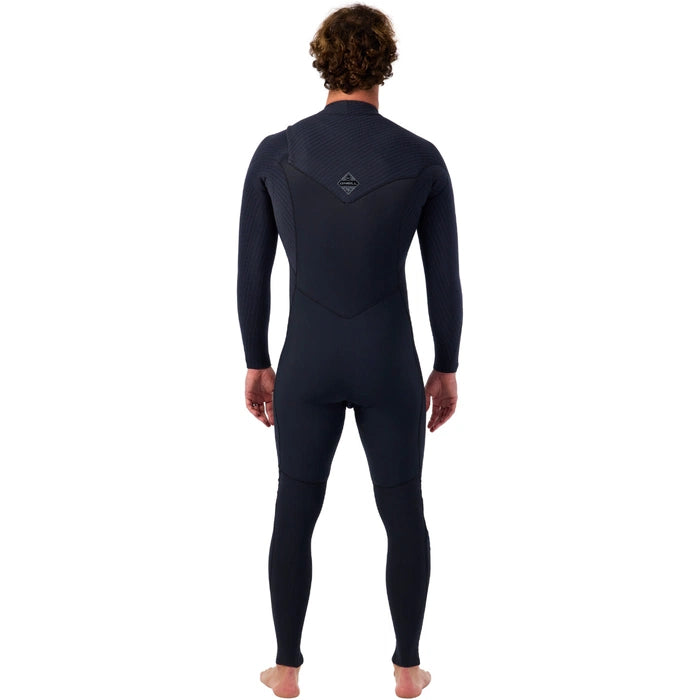 Traje de neopreno completo de invierno 5/4+ mm para hombre O'Neill Hyperfreak Plus Chest Zip en color negro