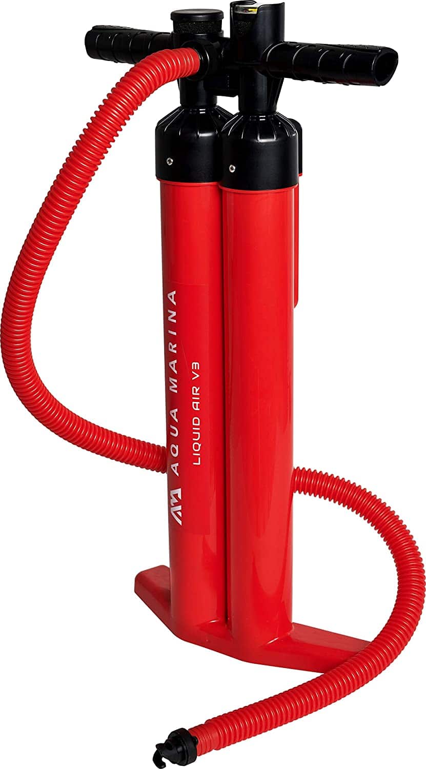 Hinchador manual de triple acción y doble cilindro Aqua Marina Liquid Air V3 para paddle surf