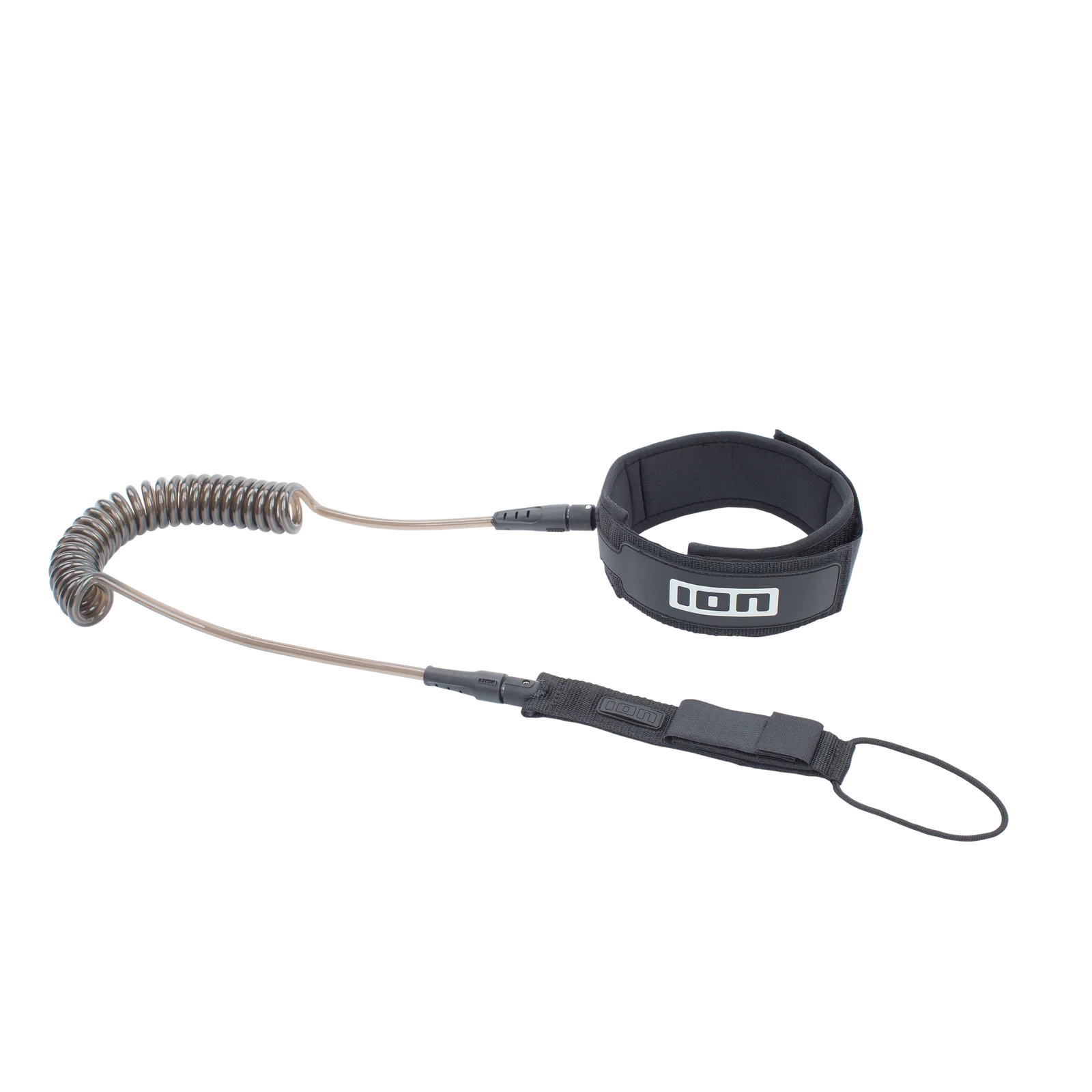 Leash de rodilla en espiral para tabla de Paddle Surf ION SUP Leash Core Coiled Knee en color negro
