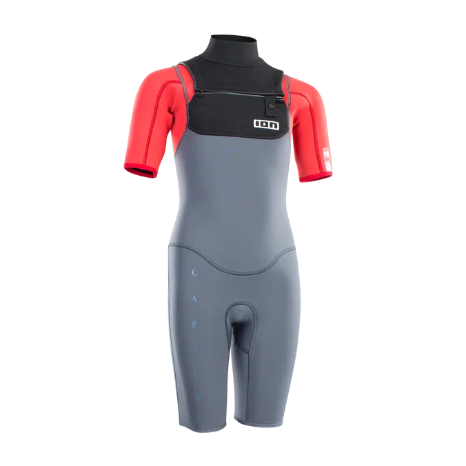 Traje de neopreno shorty de manga corta para niños ION Capture 2/2 Front Zip Junior