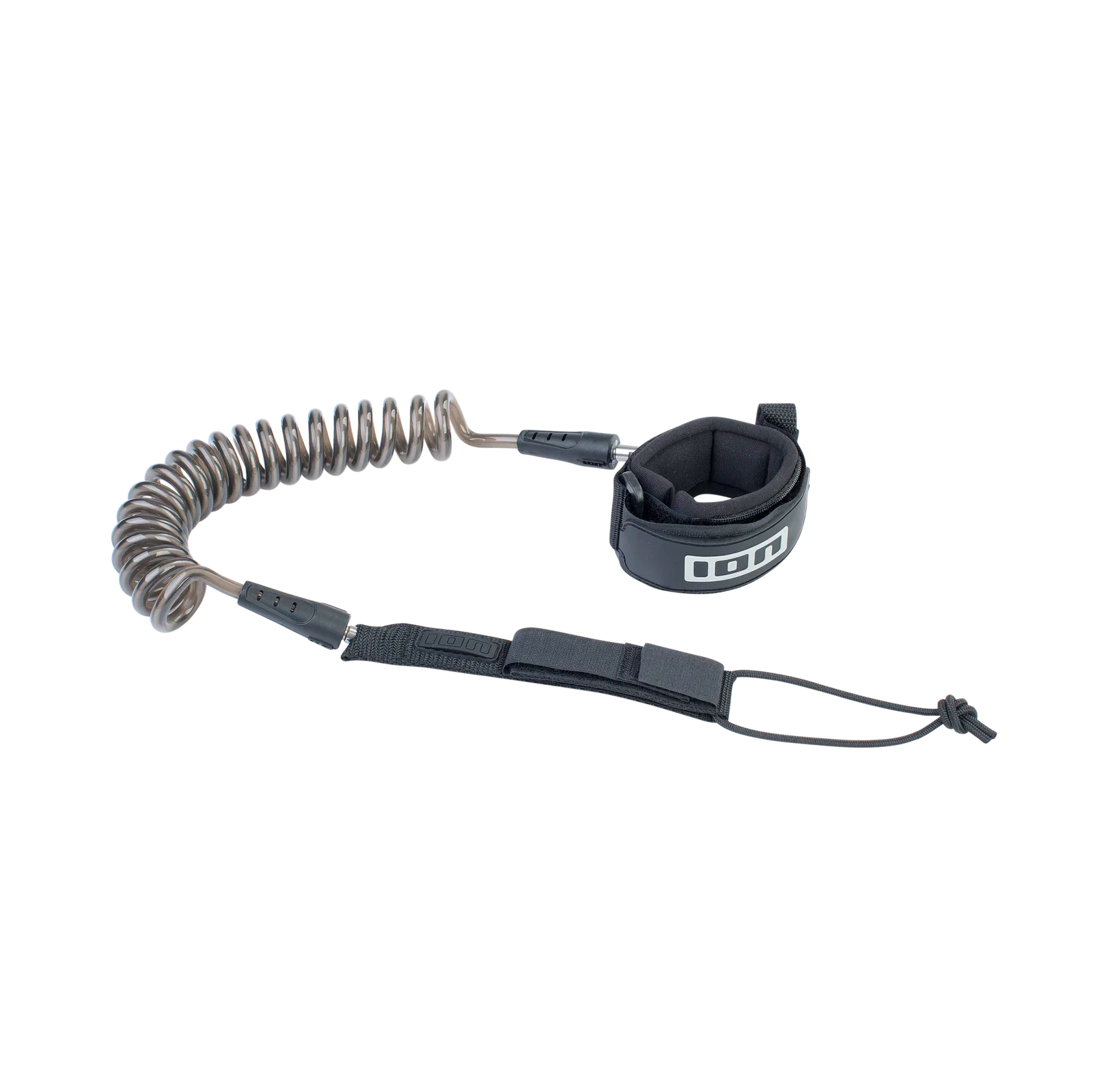 Leash de muñeca en espiral para wing foil ION Wing Leash Core Coiled Wrist en color negro