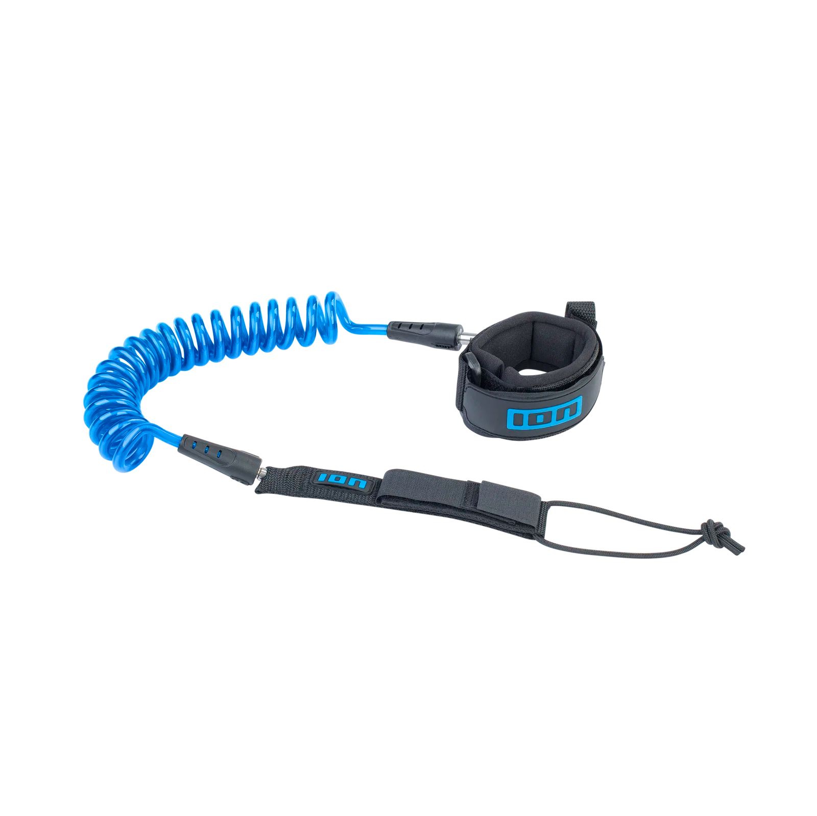 Leash de muñeca en espiral para wing foil ION Wing Leash Core Coiled Wrist en color azul