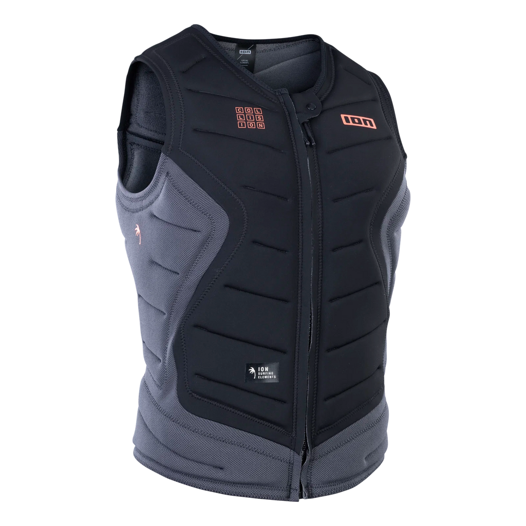 Chaleco de impacto y flotabilidad prémium ION Collision Vest Select Front Zip en color negro