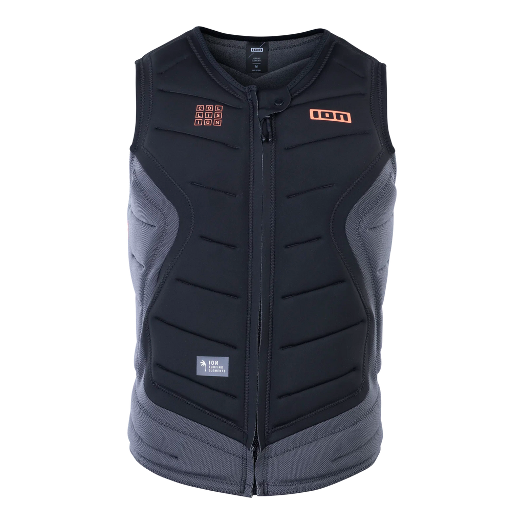 Chaleco de impacto y flotabilidad prémium ION Collision Vest Select Front Zip en color negro