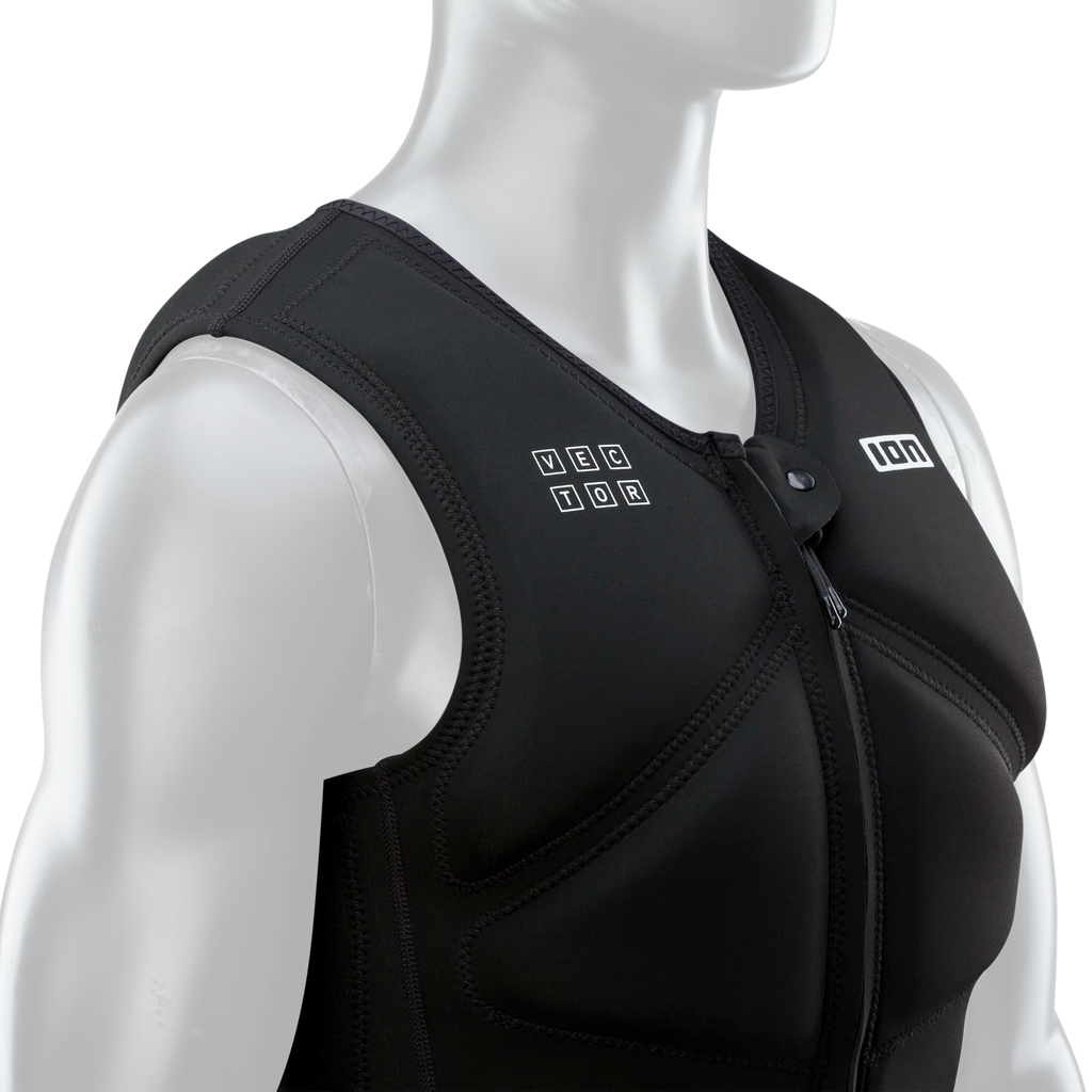 Chaleco de impacto para hombre ION Vector Vest Amp Front Zip en color negro