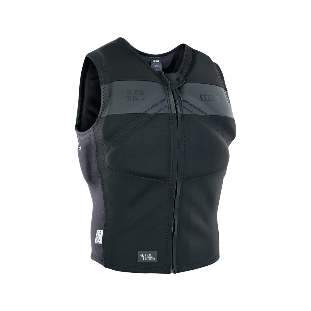 Chaleco de impacto para hombre ION Vector Vest Amp Front Zip en color negro