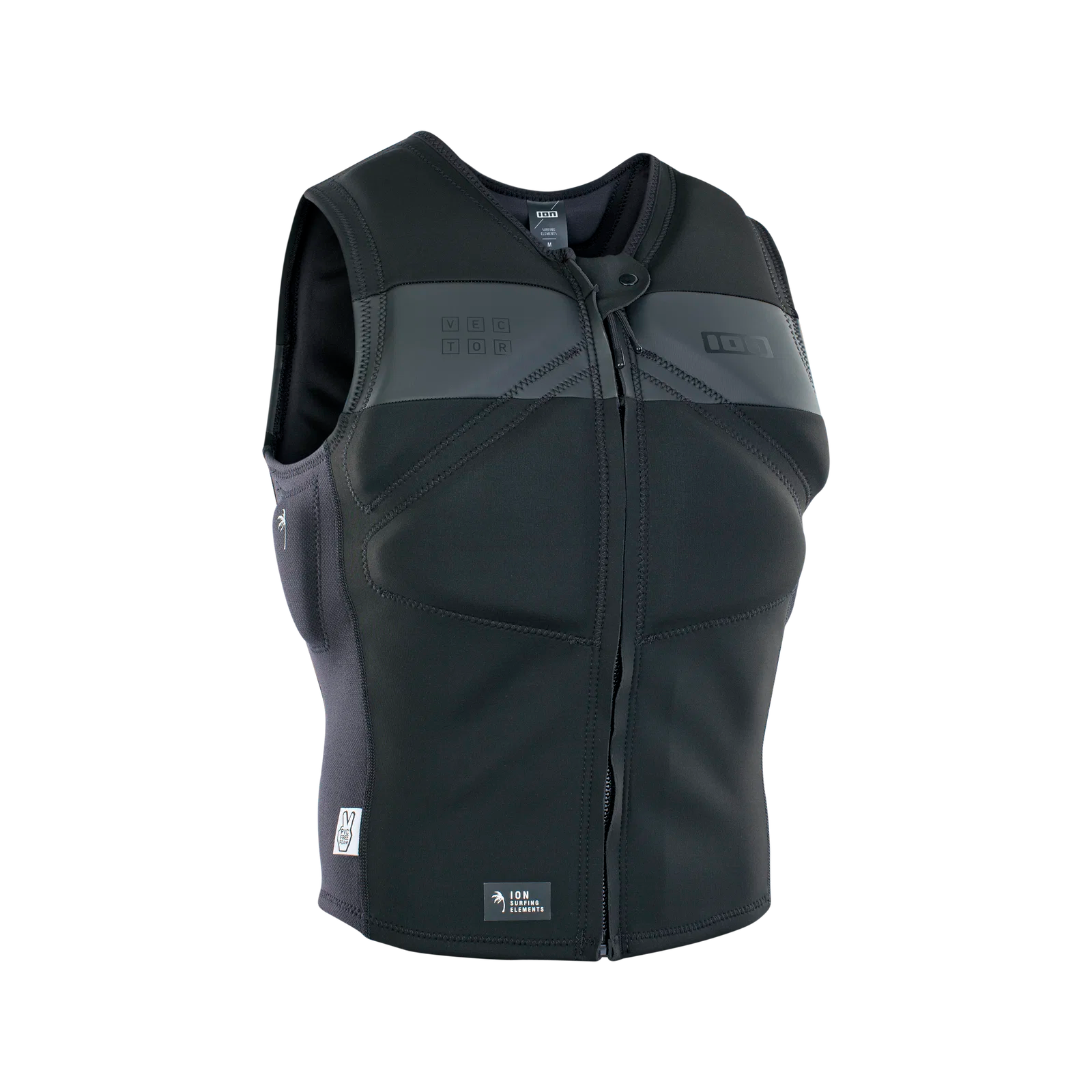 Chaleco de impacto para hombre ION Vector Vest Amp Front Zip en color negro