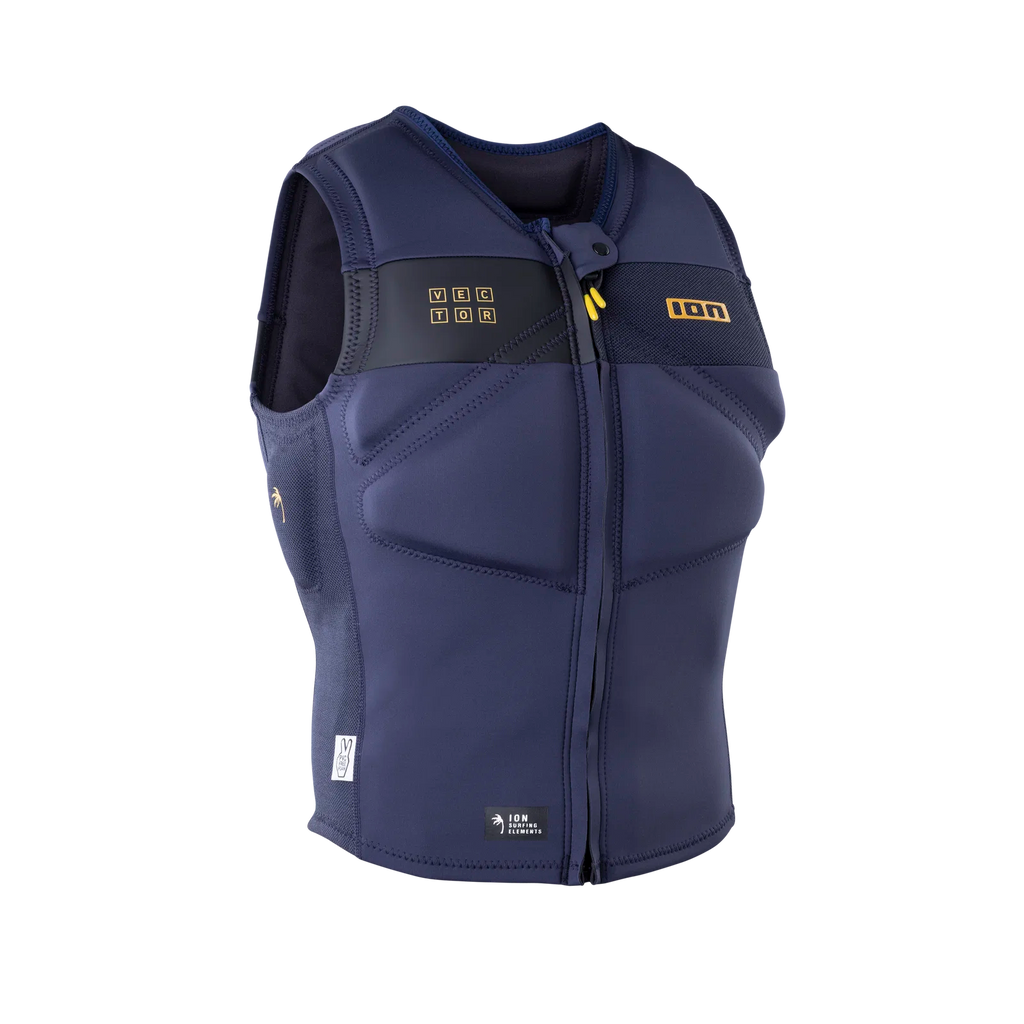 Chaleco de impacto para hombre ION Vector Vest Amp Front Zip en color azul Blue Nights