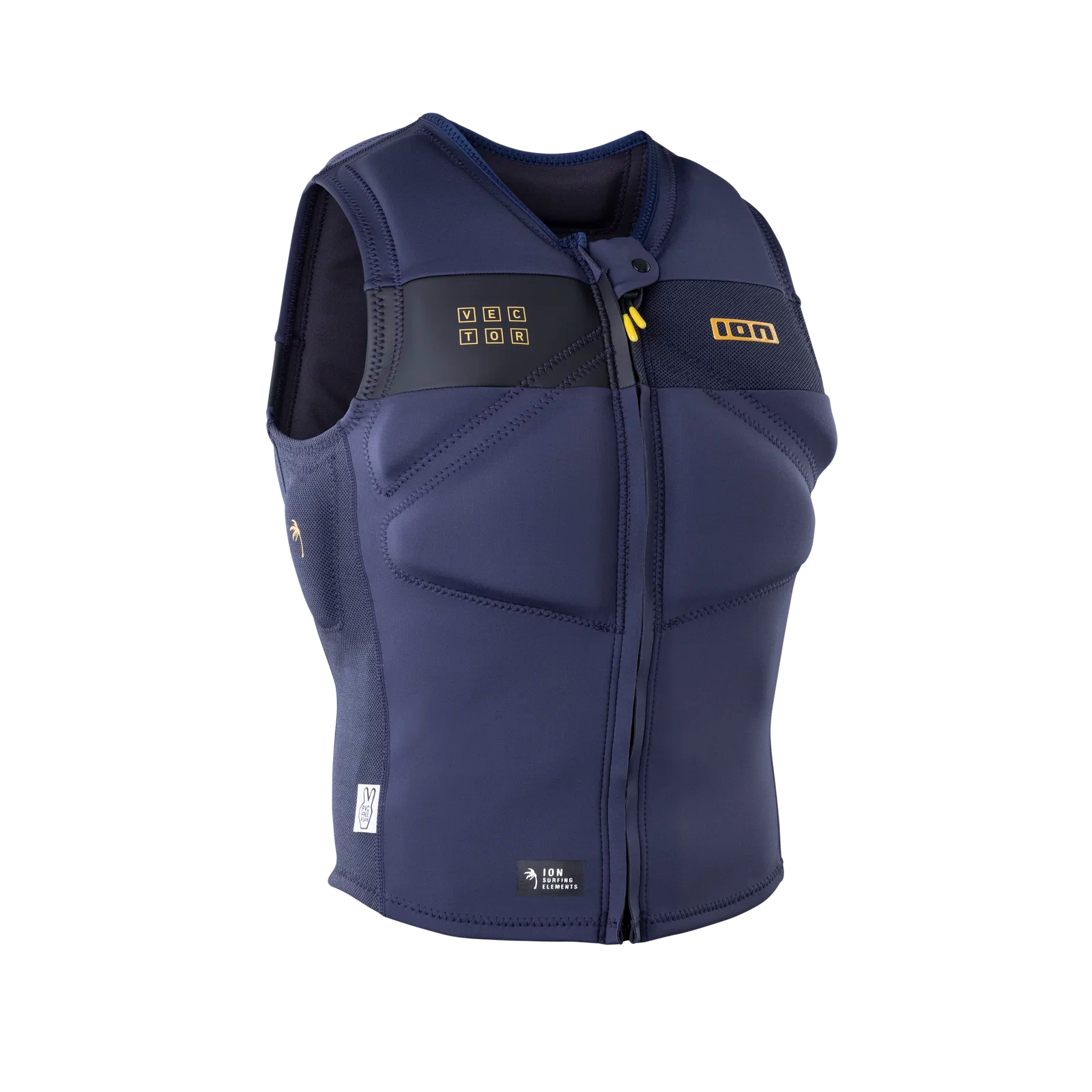 Chaleco de impacto para hombre ION Vector Vest Amp Front Zip en color azul Blue Nights