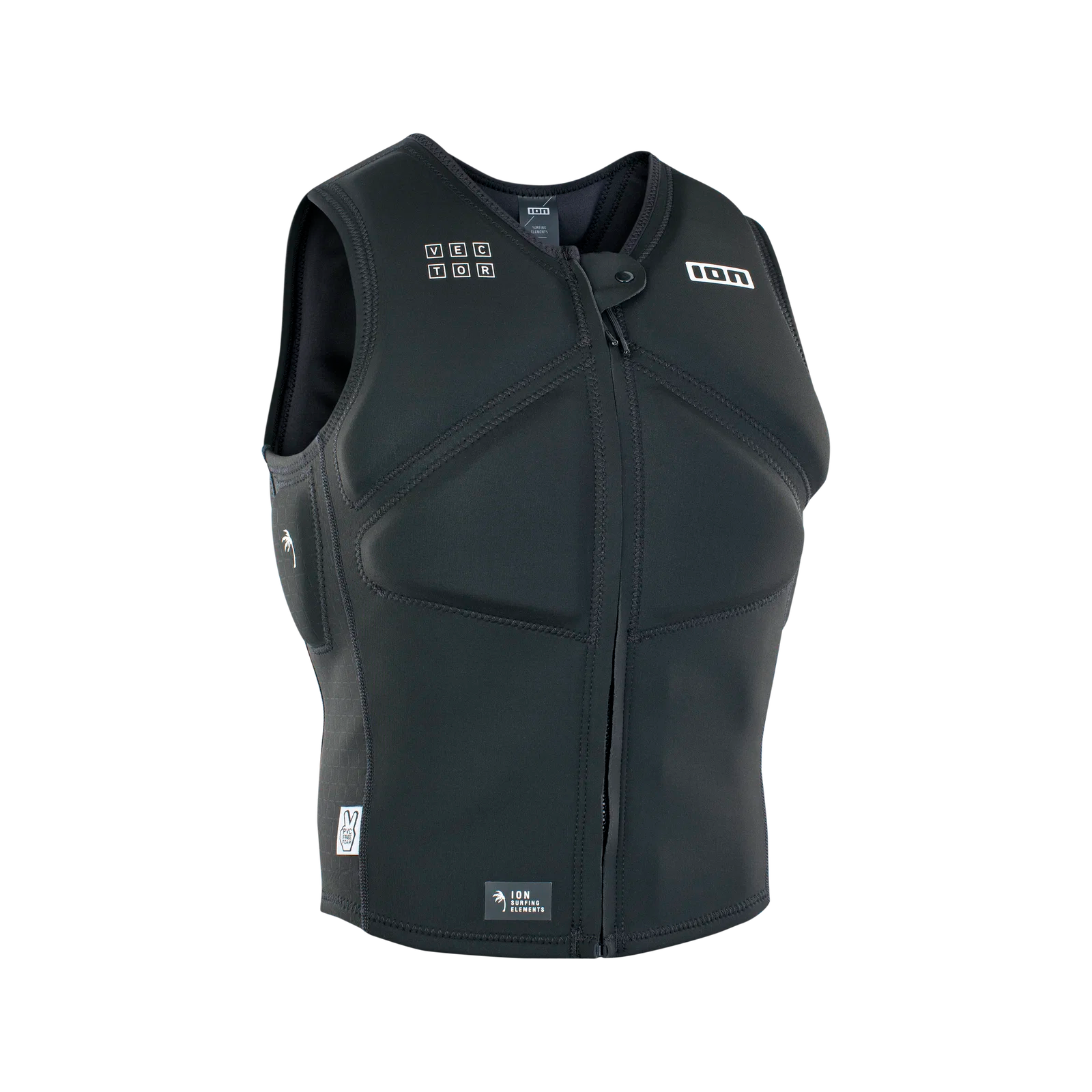 Chaleco de impacto para hombre ION Vector Vest Core Front Zip en color negro