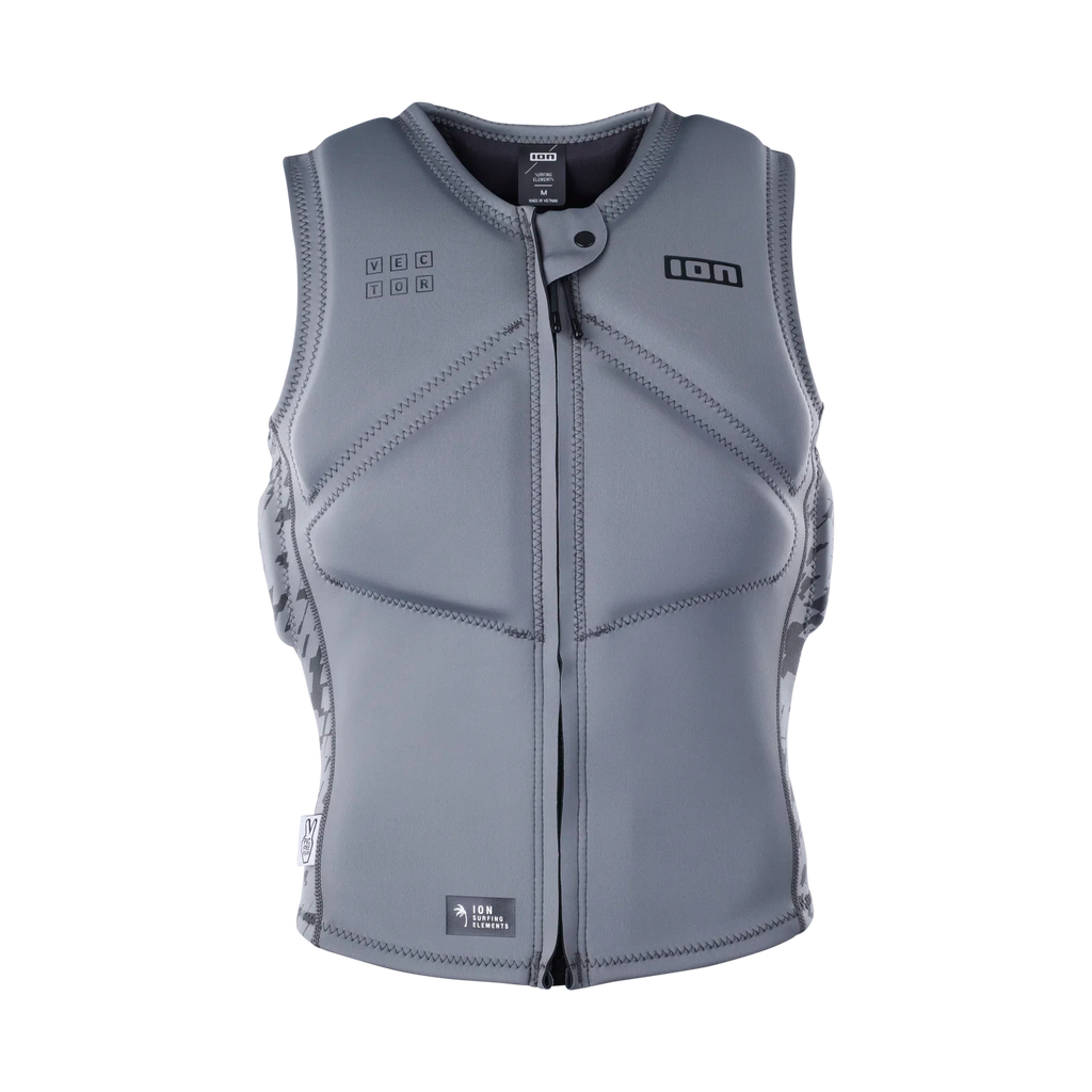 Chaleco de impacto para hombre ION Vector Vest Core Front Zip en color gris verde Sage Grey