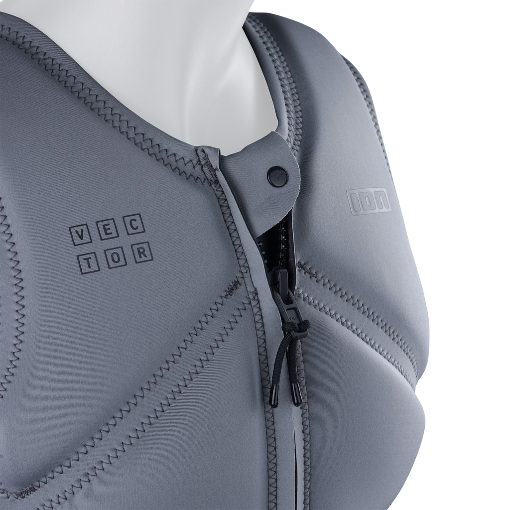Chaleco de impacto para hombre ION Vector Vest Core Front Zip en color gris verde Sage Grey