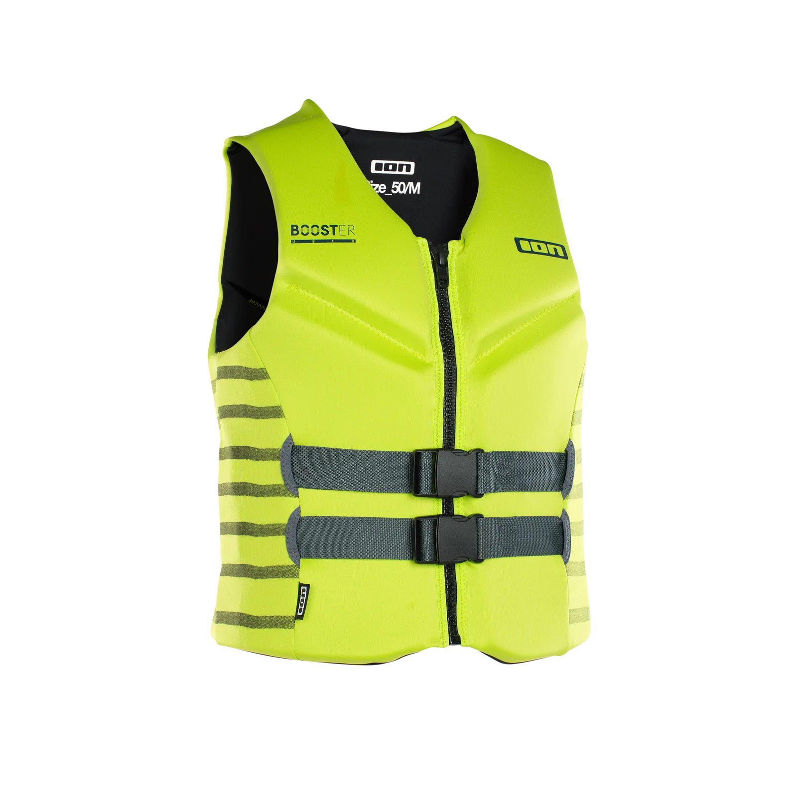 Chaleco salvavidas homologado 50N ION Booster Vest Front Zip en color verde lima