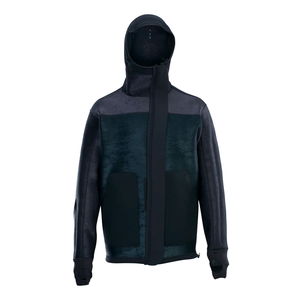 Chaqueta cortavientos de neopreno de 2 mm para hombre ION Neo Shelter Jacket Amp en color negro