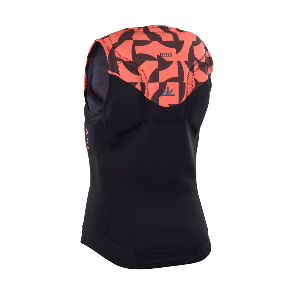 Chaleco de impacto para mujer ION Ivy Vest Front Zip en color coral Tiger Coral