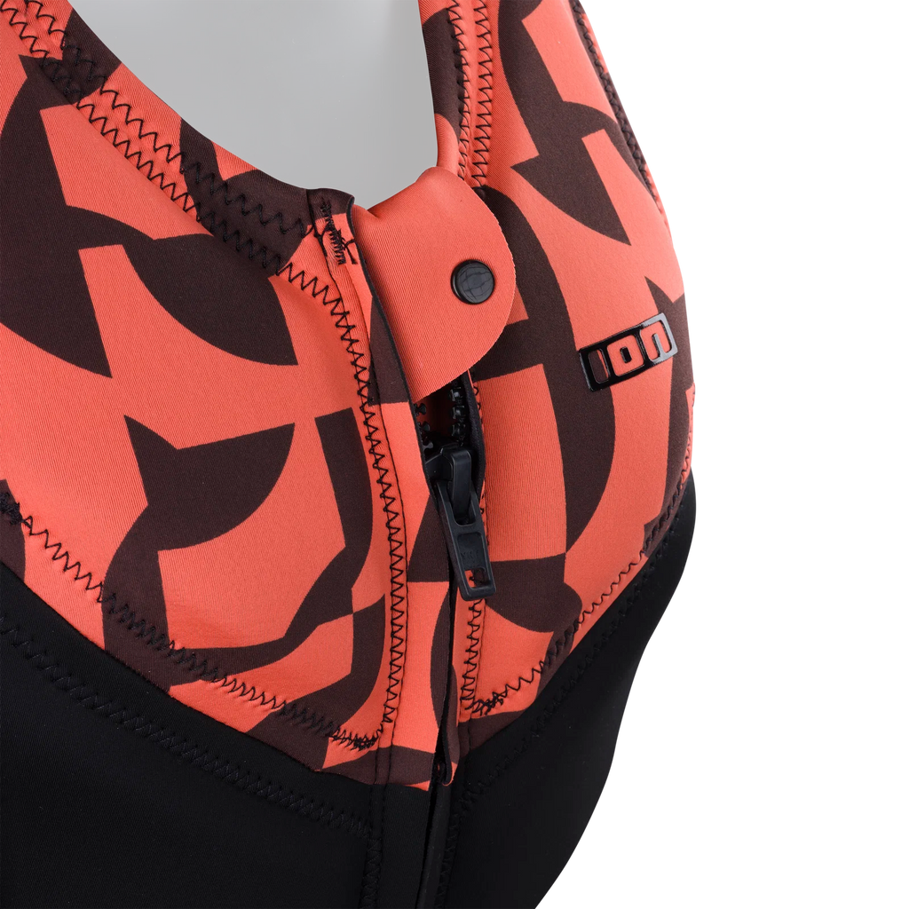 Chaleco de impacto para mujer ION Ivy Vest Front Zip en color coral Tiger Coral