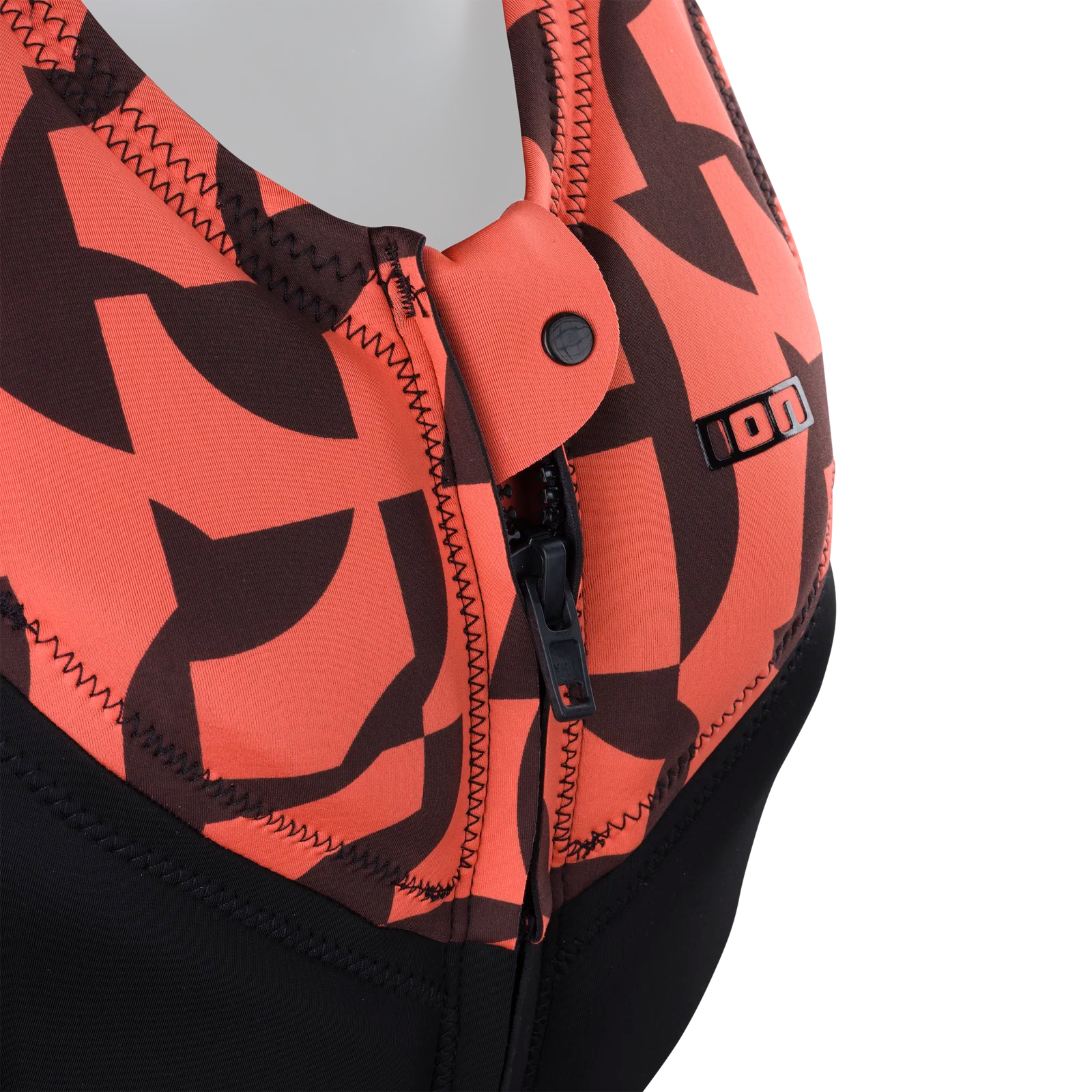 Chaleco de impacto para mujer ION Ivy Vest Front Zip en color coral Tiger Coral