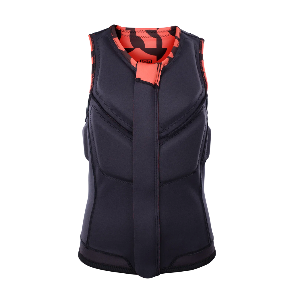 Chaleco de impacto para mujer ION Ivy Vest Front Zip en color coral Tiger Coral