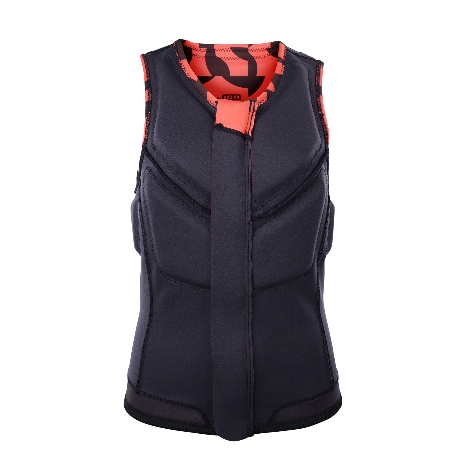 Chaleco de impacto para mujer ION Ivy Vest Front Zip en color coral Tiger Coral