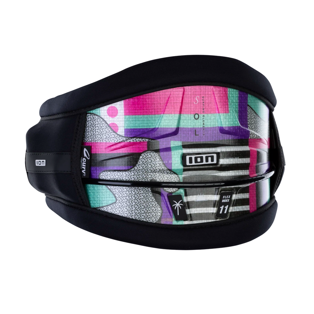 Arnés de kitesurf de cintura para mujer ION Sol Curv 13 edición Capsule Statement