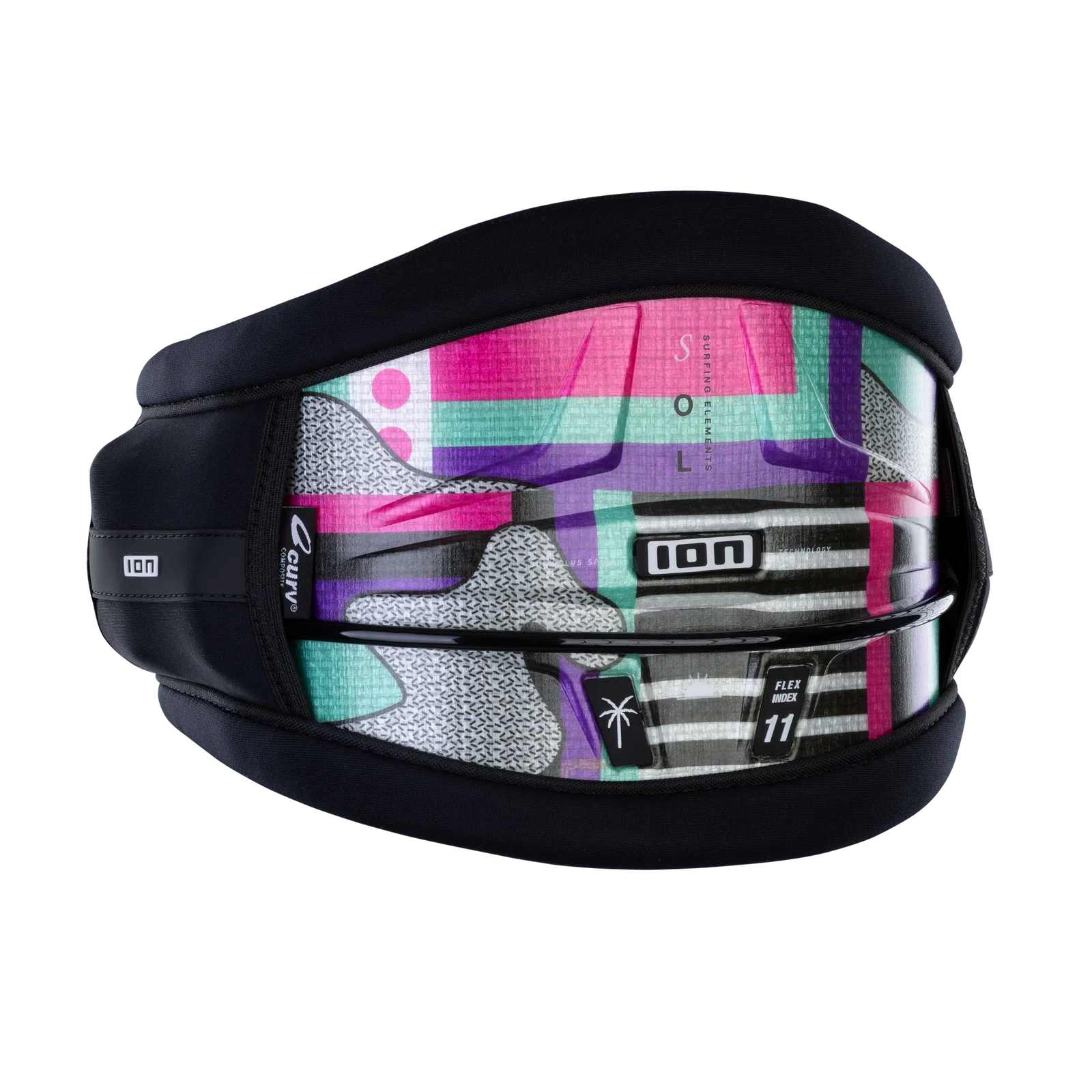 Arnés de kitesurf de cintura para mujer ION Sol Curv 13 edición Capsule Statement