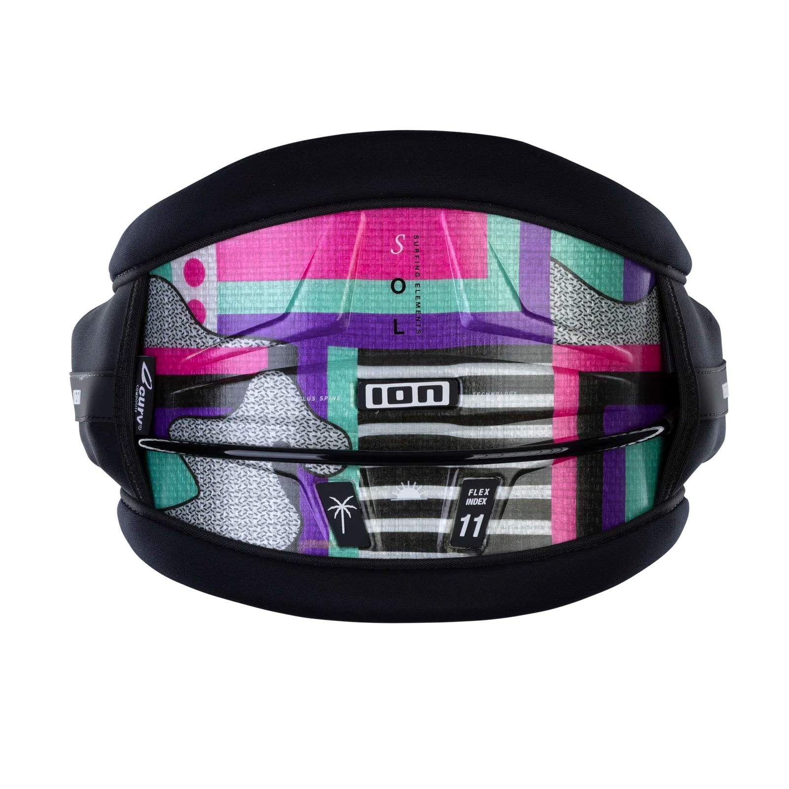 Arnés de kitesurf de cintura para mujer ION Sol Curv 13 edición Capsule Statement