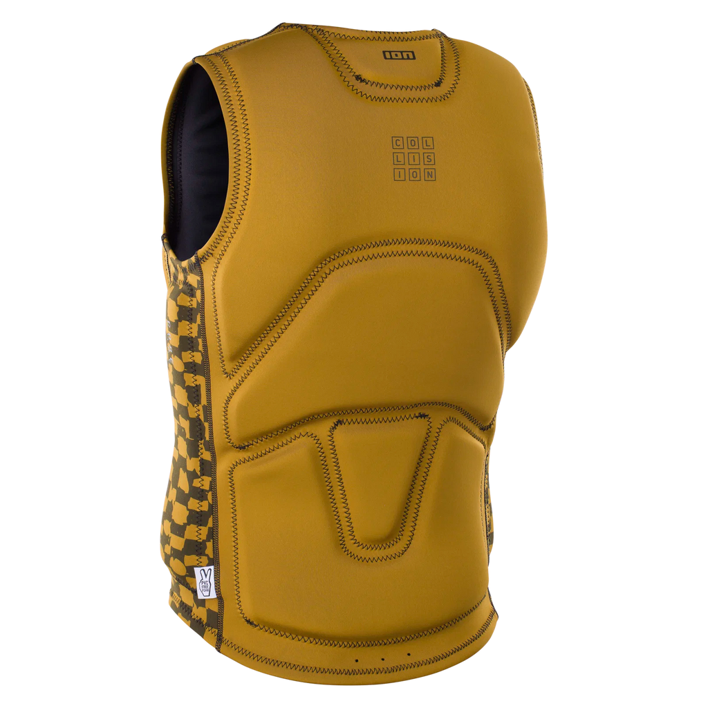 Chaleco de impacto y flotabilidad para hombre ION Collision Core Vest Front Zip en color dorado Gold Burst