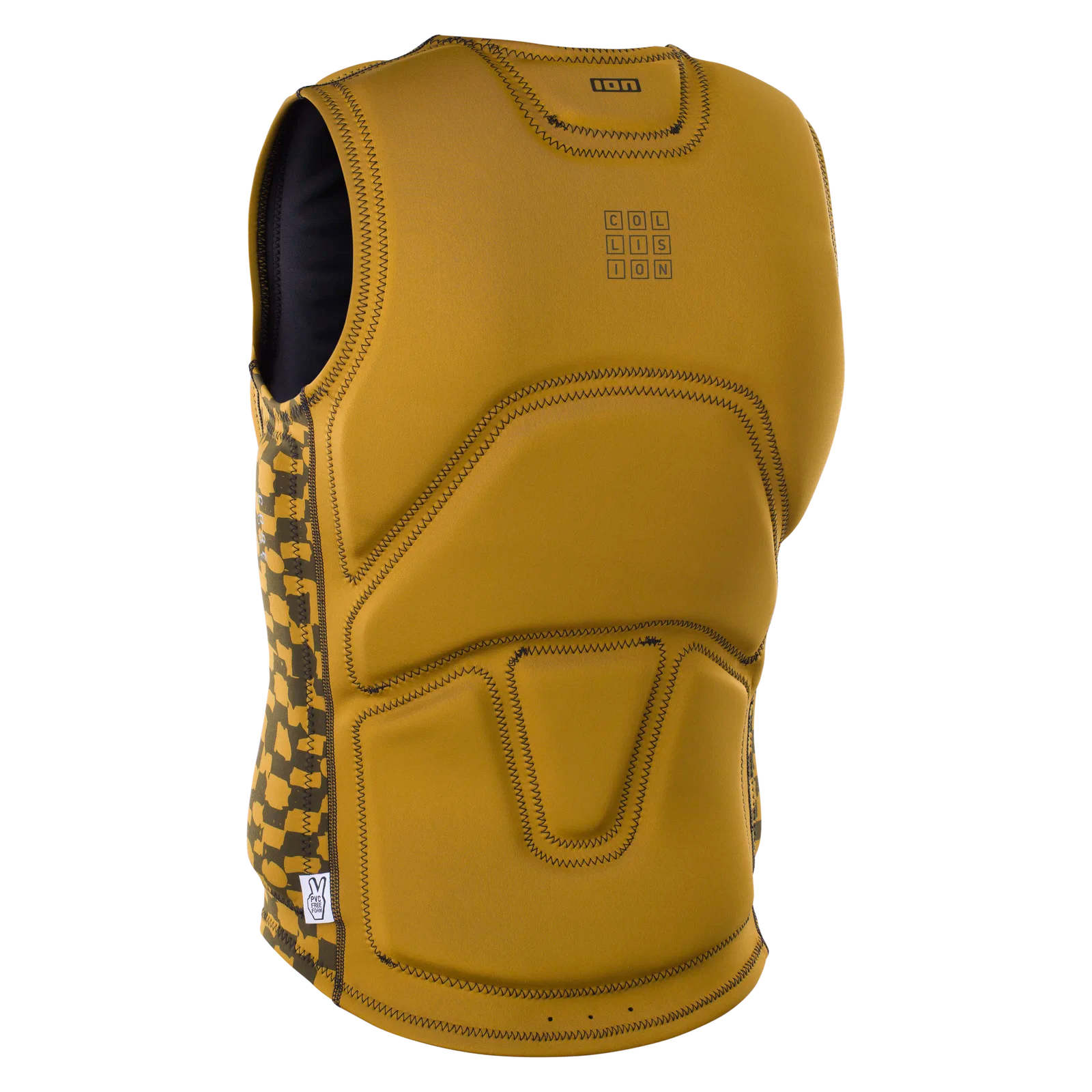 Chaleco de impacto y flotabilidad para hombre ION Collision Core Vest Front Zip en color dorado Gold Burst