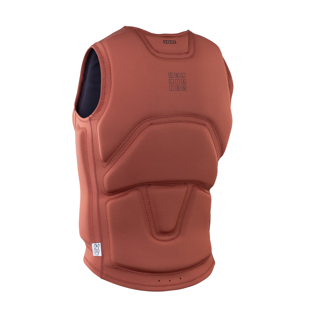Chaleco de impacto y flotabilidad para hombre ION Collision Core Vest Front Zip en color granate Sunbaked Maroon