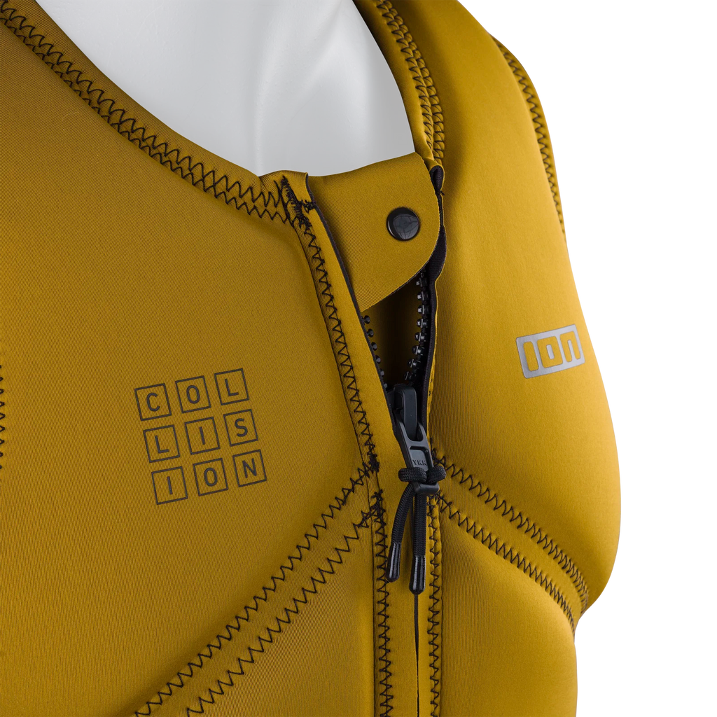 Chaleco de impacto y flotabilidad para hombre ION Collision Core Vest Front Zip en color dorado Gold Burst