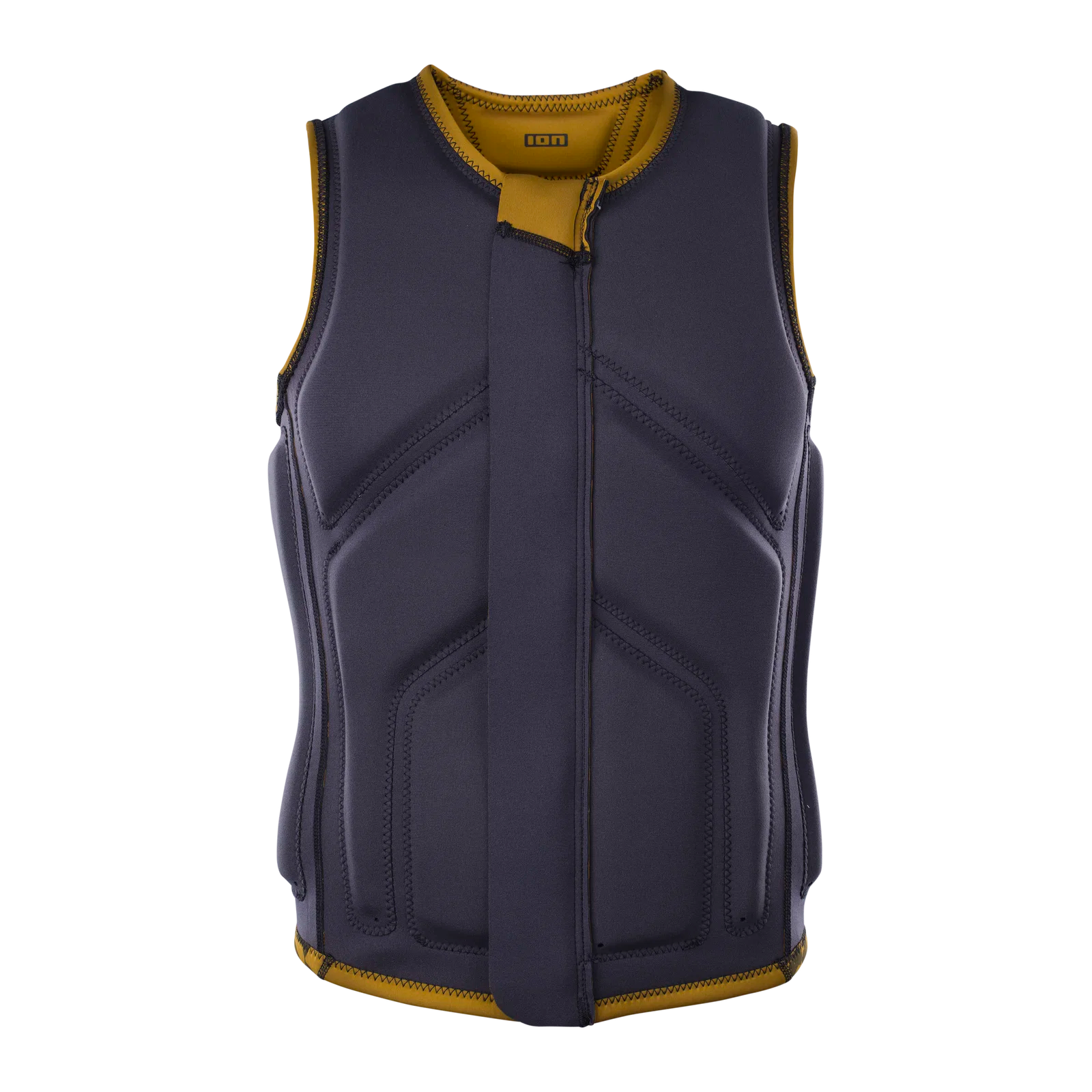 Chaleco de impacto y flotabilidad para hombre ION Collision Core Vest Front Zip en color dorado Gold Burst
