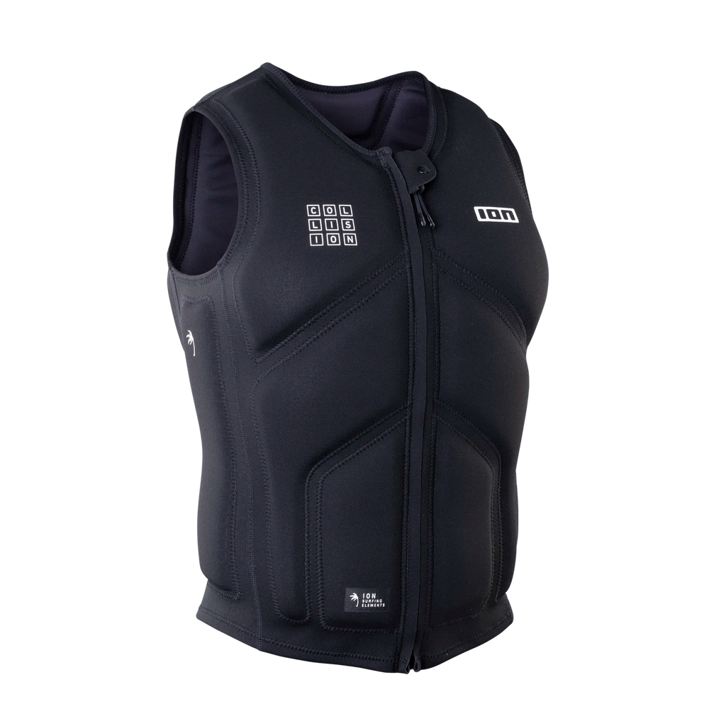 Chaleco de impacto y flotabilidad para hombre ION Collision Core Vest Front Zip en color negro