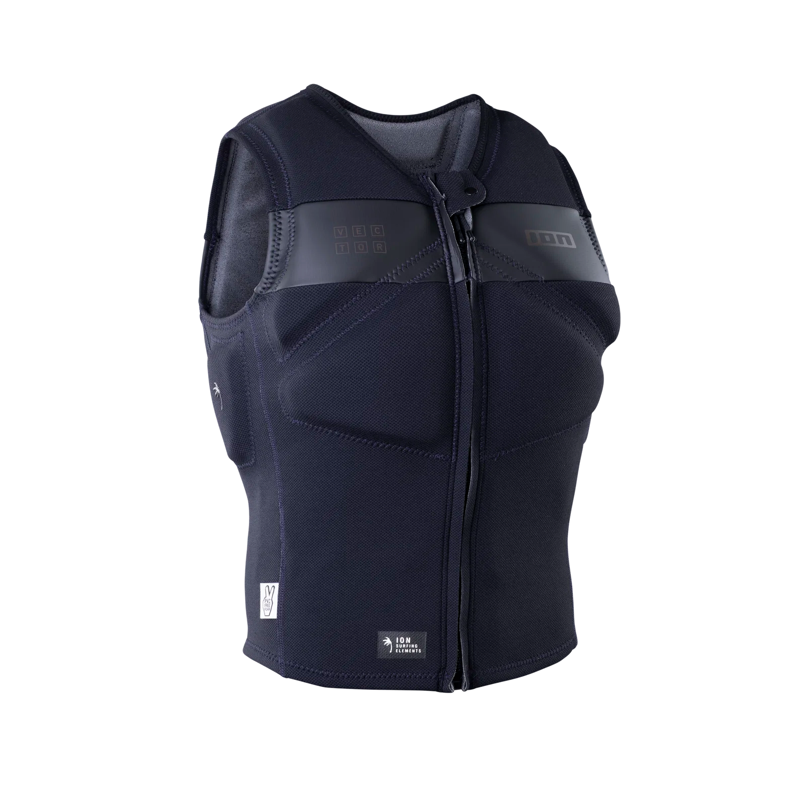 Chaleco de impacto para hombre ION Vector Vest Select Front Zip en color negro