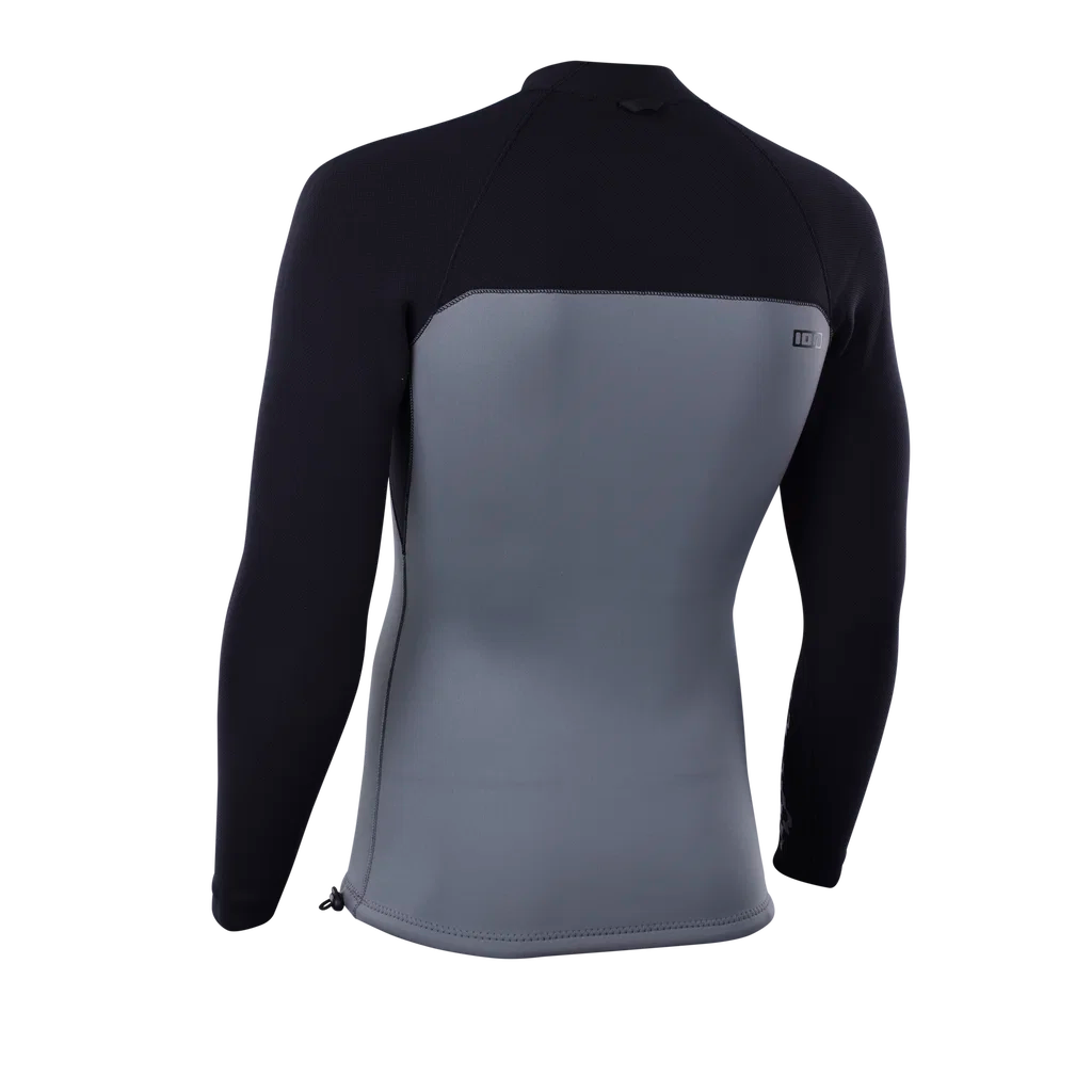 Camiseta de neopreno de manga larga 2/2 mm para hombre ION Neo Top en color Sage Grey