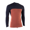 Camiseta de neopreno de manga larga 2/2 mm para hombre ION Neo Top en color Sunbaked Maroon
