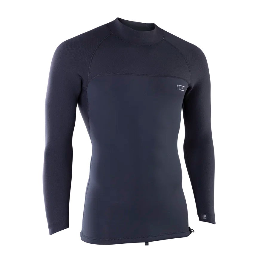 Camiseta de neopreno de manga larga 2/2 mm para hombre ION Neo Top en color negro