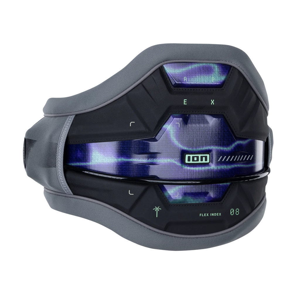 Arnés de kitesurf para hombre ION Apex 2025 color Sage Grey vista frontal