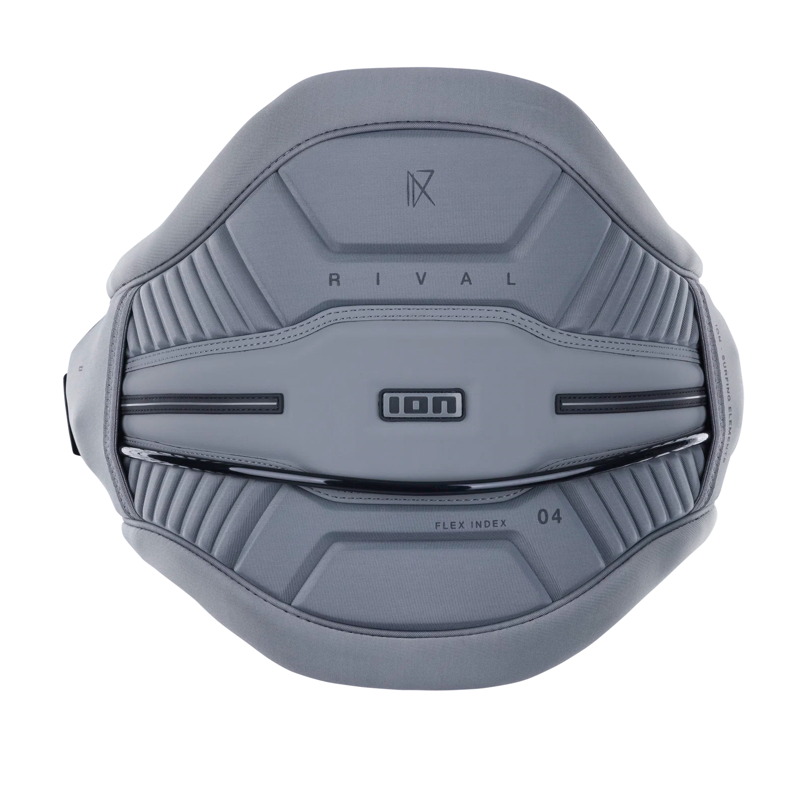 Arnés de kitesurf para hombre ION Rival 2025 color Sage Grey vista frontal