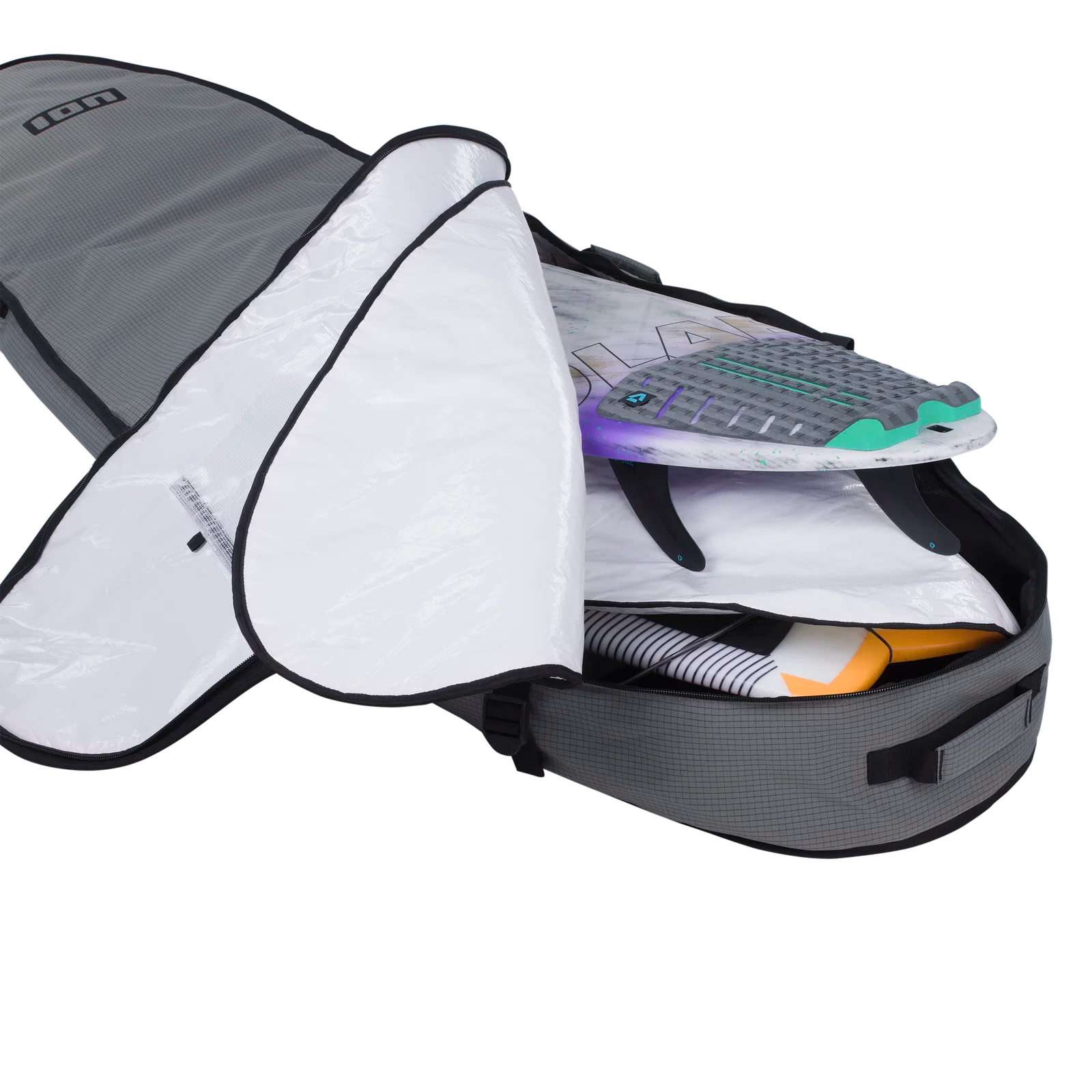 Bolsa de viaje para 3 tablas de surf y kitesurf direccional ION Surf Boardbag Core Triple 2026