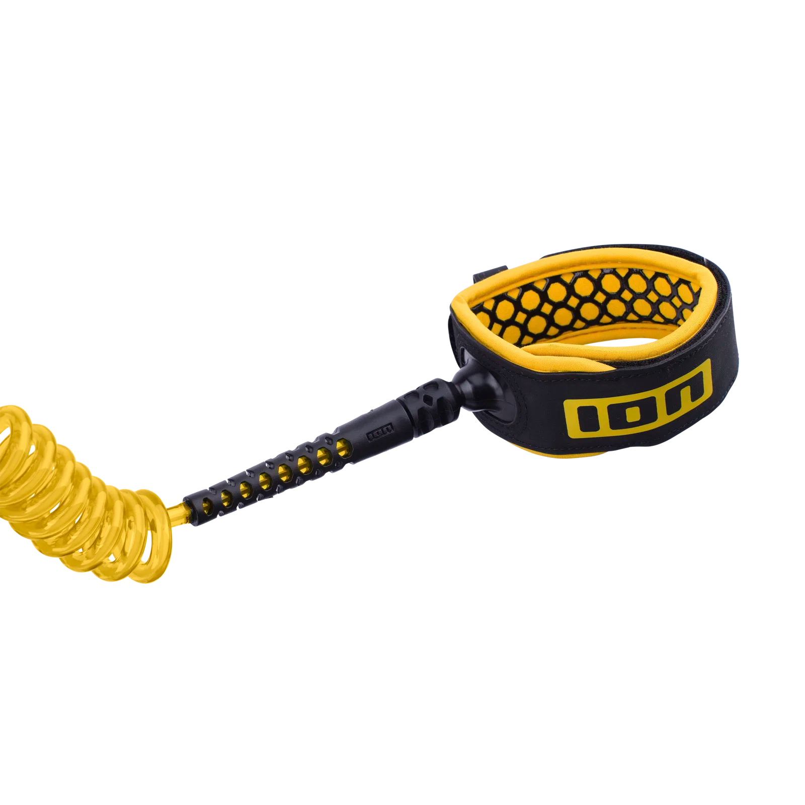 Leash de rodilla en espiral para tabla de wing foil ION Wing Board Leash Core Coiled Knee en color mostaza