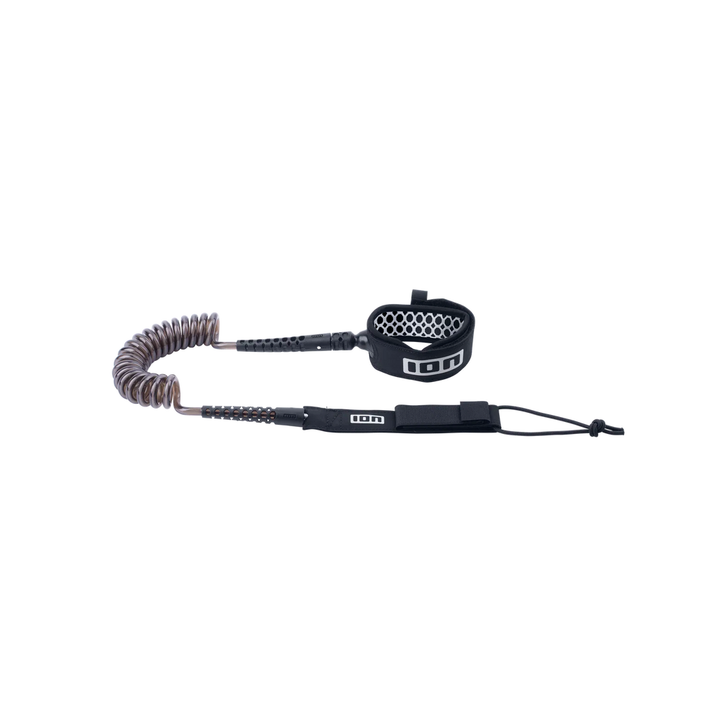 Leash de tobillo en espiral para tabla de wing foil ION Wing Board Leash Core Coiled Ankle en color negro