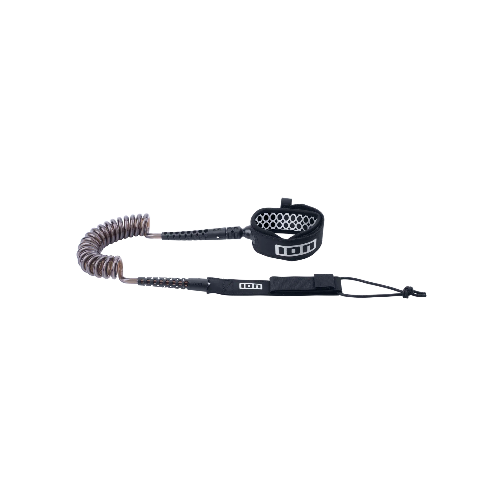 Leash de tobillo en espiral para tabla de wing foil ION Wing Board Leash Core Coiled Ankle en color negro
