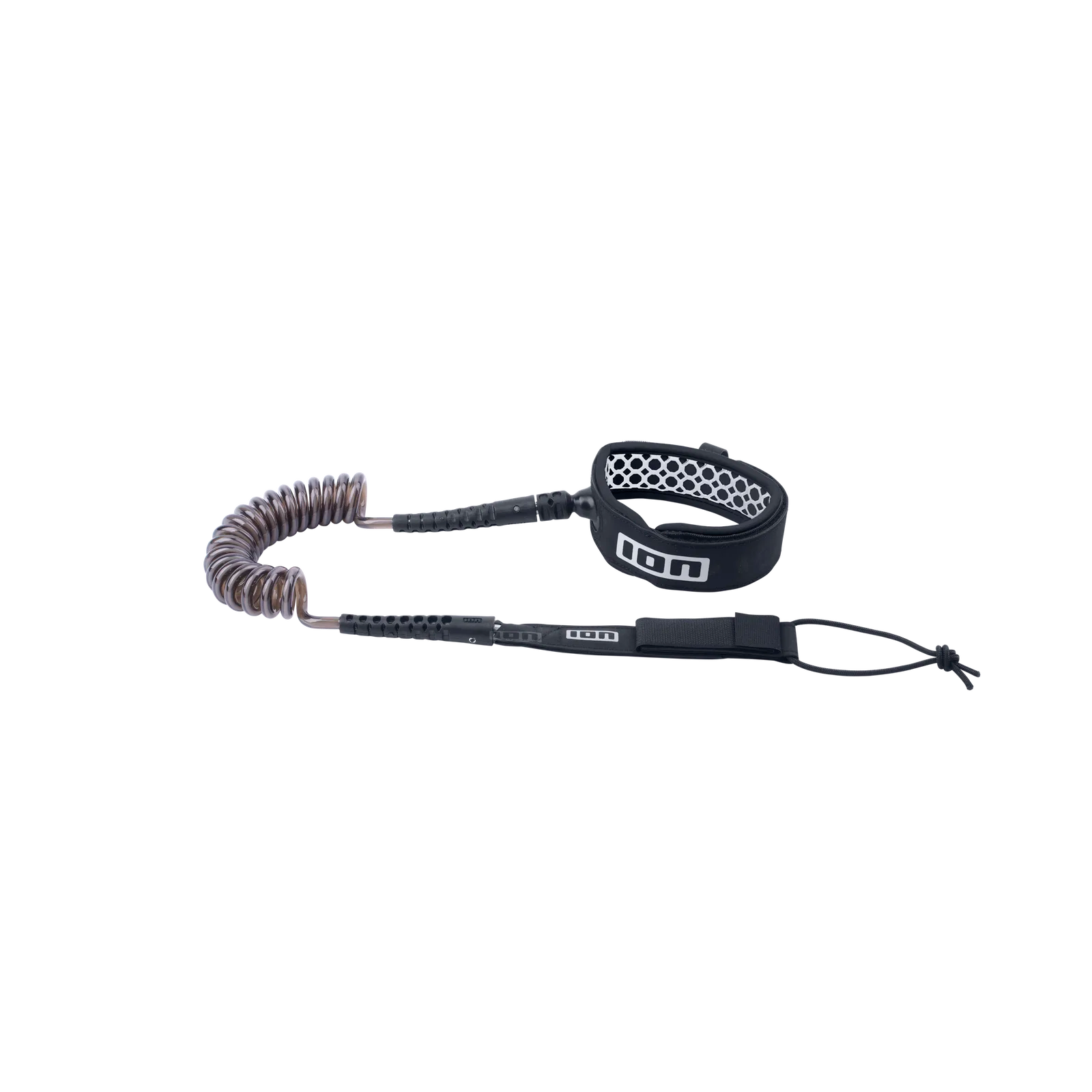 Leash de rodilla en espiral para tabla de wing foil ION Wing Board Leash Core Coiled Knee en color negro