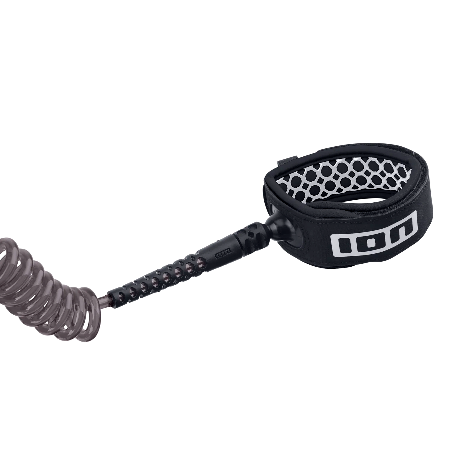 Leash de tobillo en espiral para tabla de wing foil ION Wing Board Leash Core Coiled Ankle en color negro