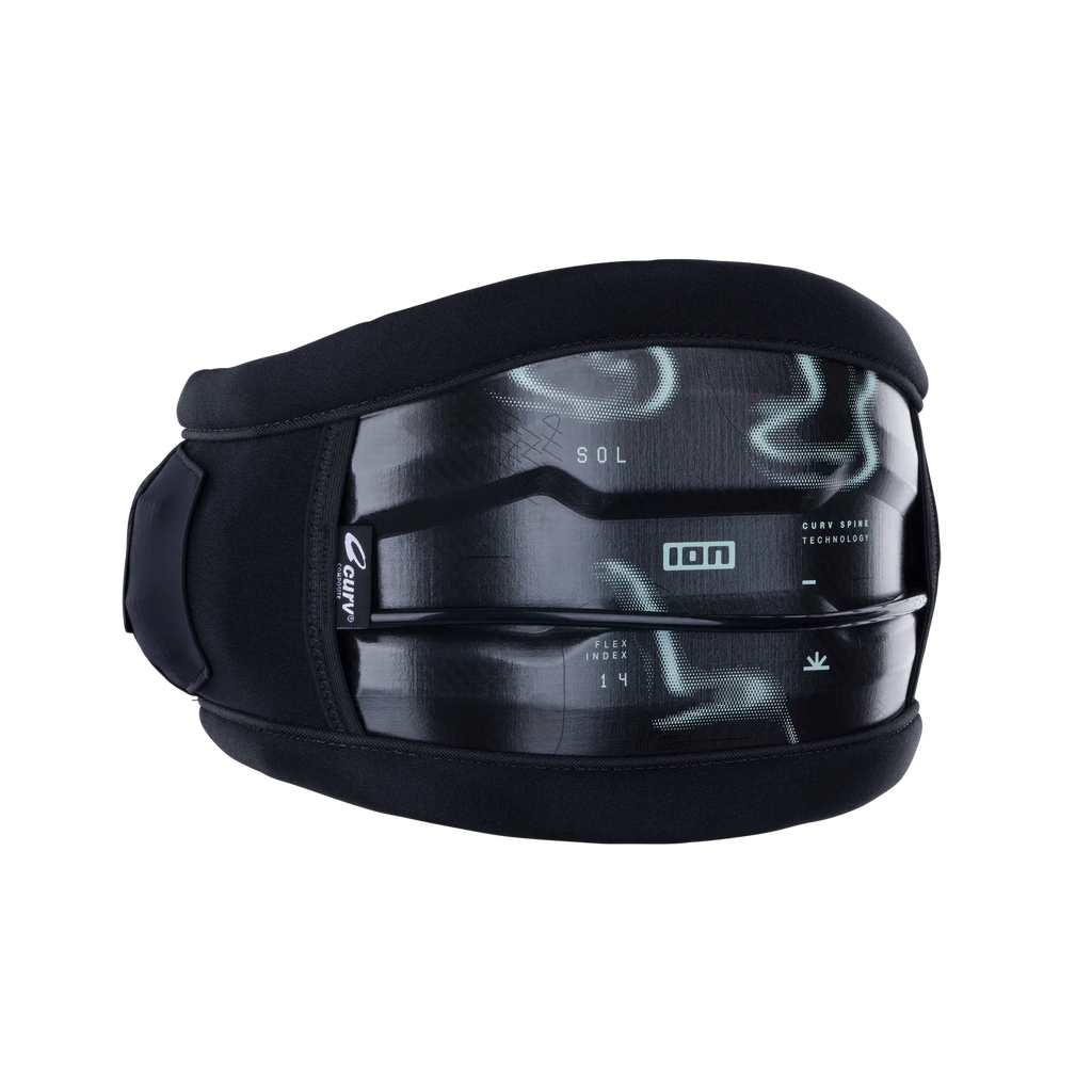 Arnés de kitesurf de cintura para mujer ION Sol Curv 13 en color negro