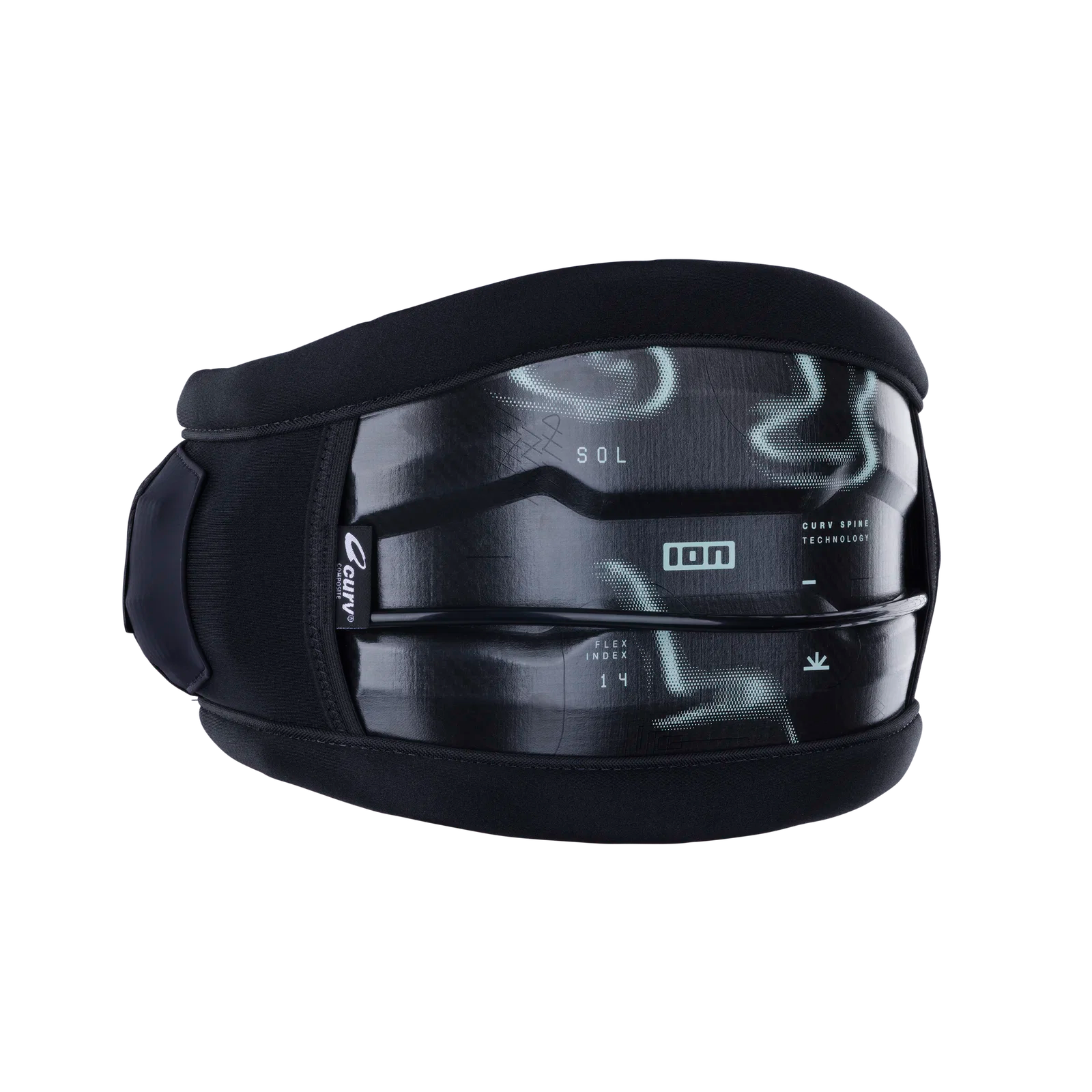 Arnés de kitesurf de cintura para mujer ION Sol Curv 13 en color negro