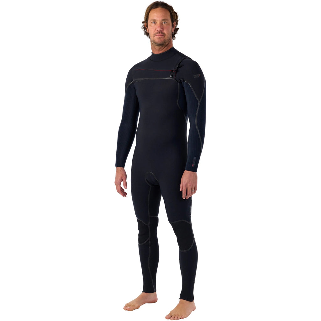 Traje de neopreno completo de invierno 5/4 mm para hombre O'Neill Hyperfreak Fire Chest Zip en color negro